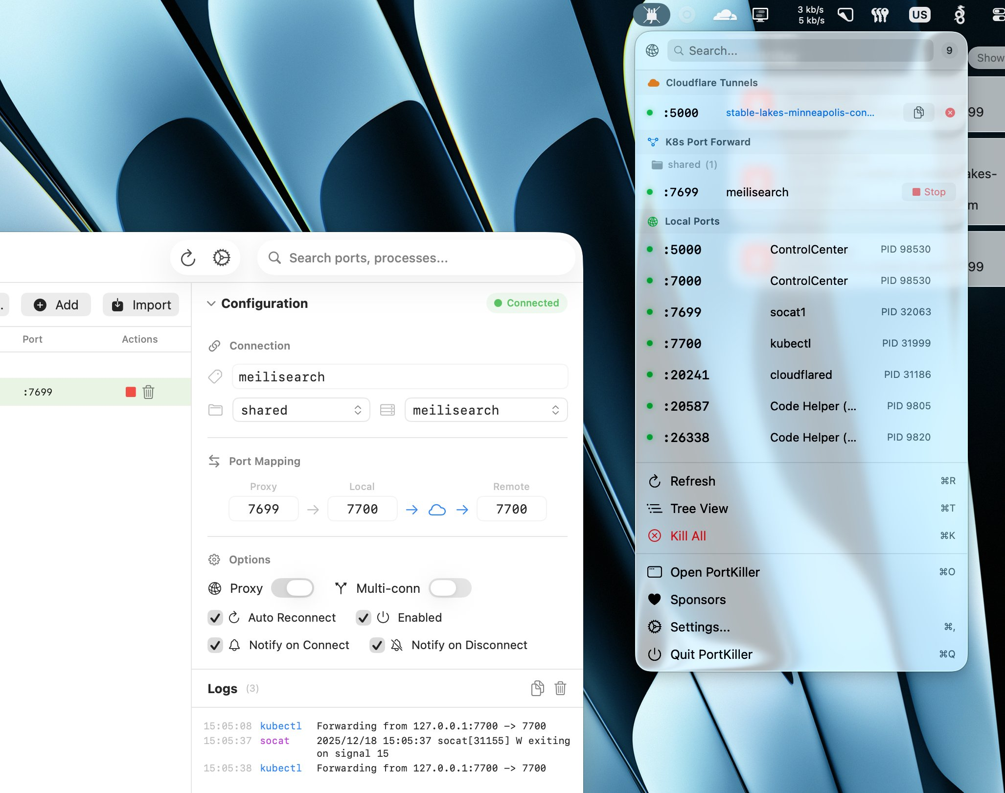 告别端口占用烦恼！PortKiller：高效实用的 macOS 菜单栏开源工具
