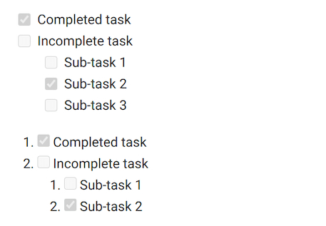 task list
